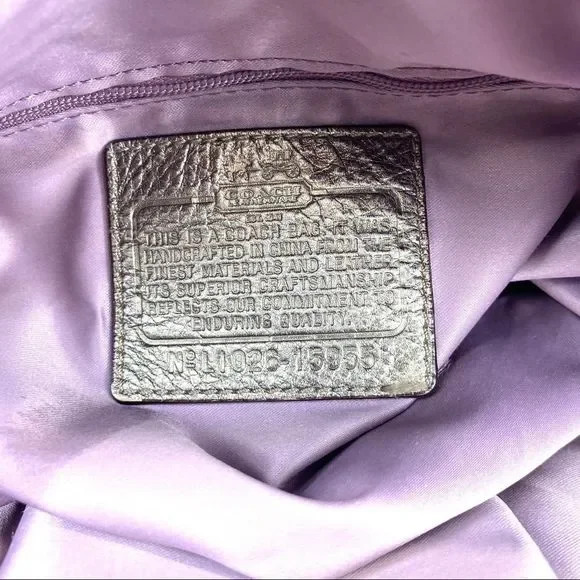 COACH Madison Sophia lg pewter leather bag 15955 - Picture 8 of 13